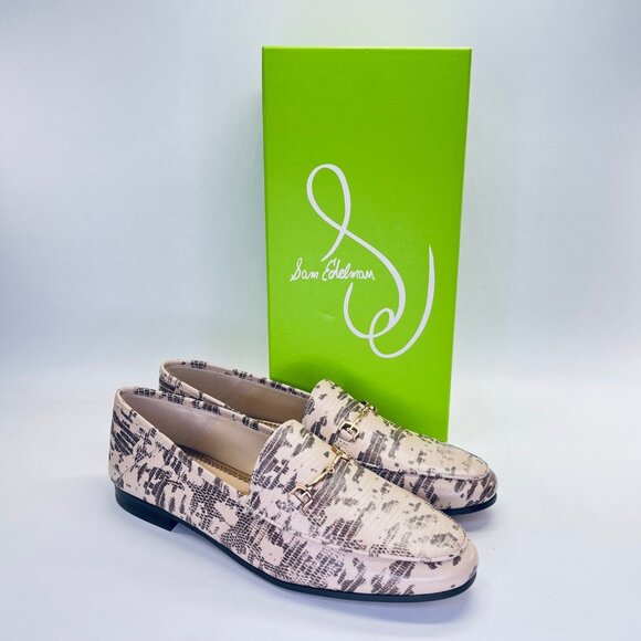 Sam Edelman Loraine Snake‑Print Loafer Size 10M Leather Driving Slip-On - Picture 1 of 16